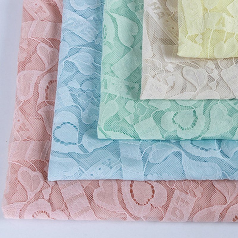 Dress Heart Cutwork Nylon Lace Fabric for Women's Wear Wholesale Suppl 12